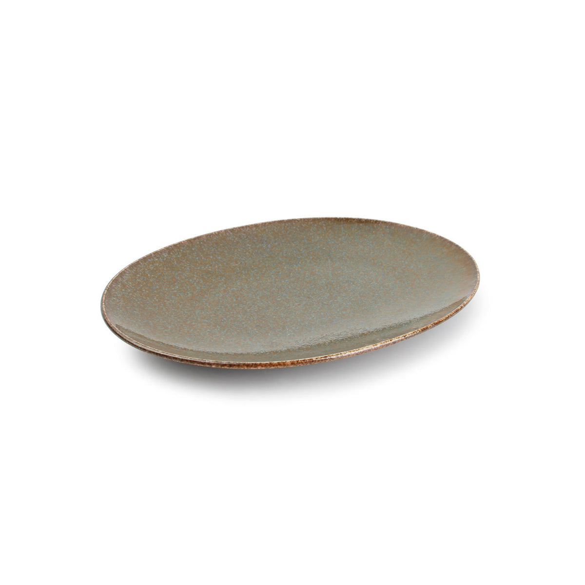Bonbistro - Plat bord 24x17cm groen Cirro - Set van 4
