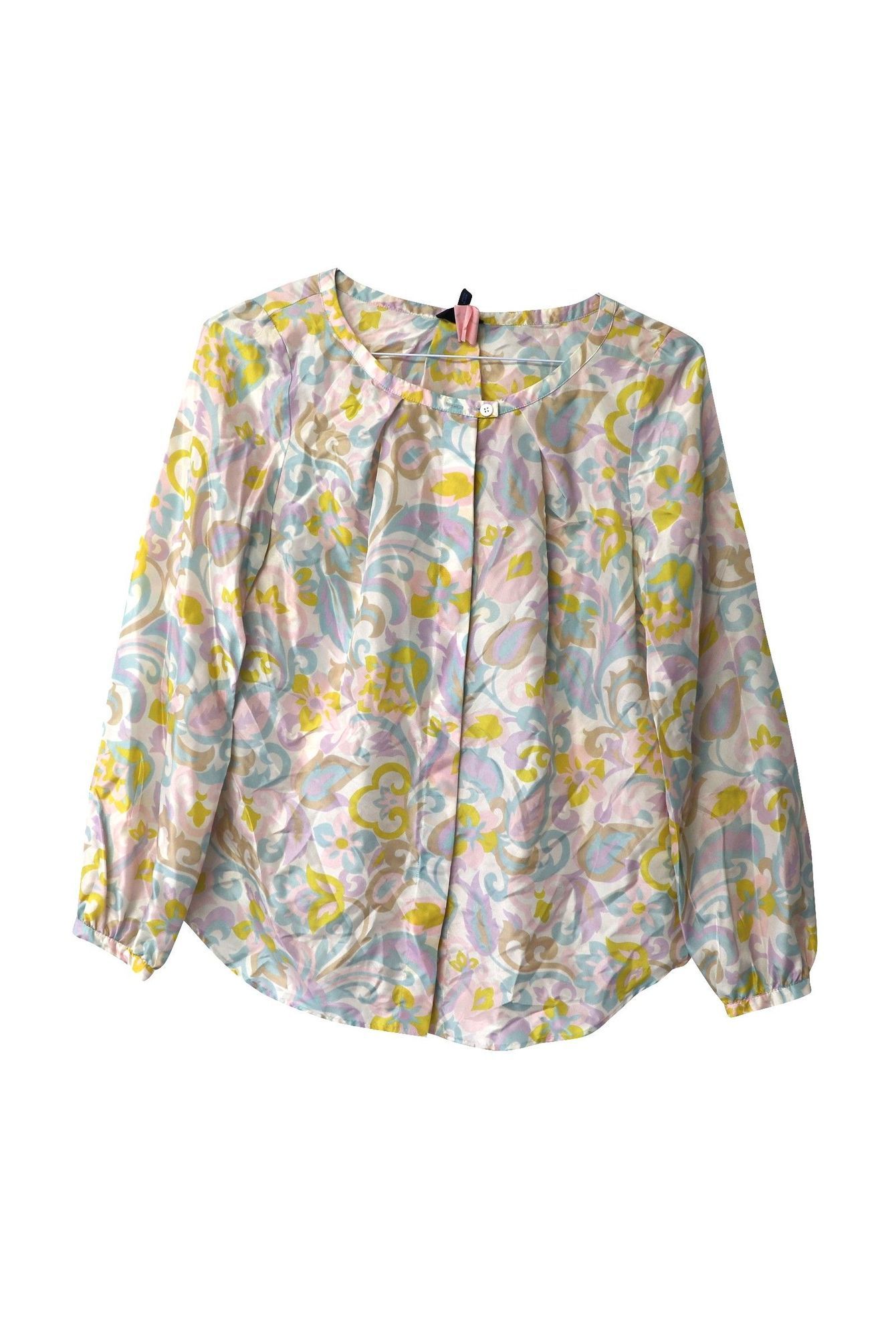 ESCADA Preloved Sport Printed Top in Multicolor Silk
