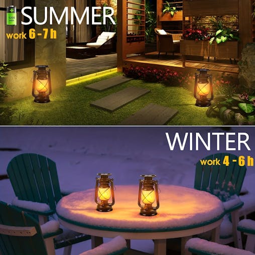NNETM Solar Vintage Horse Lantern (2PCS)