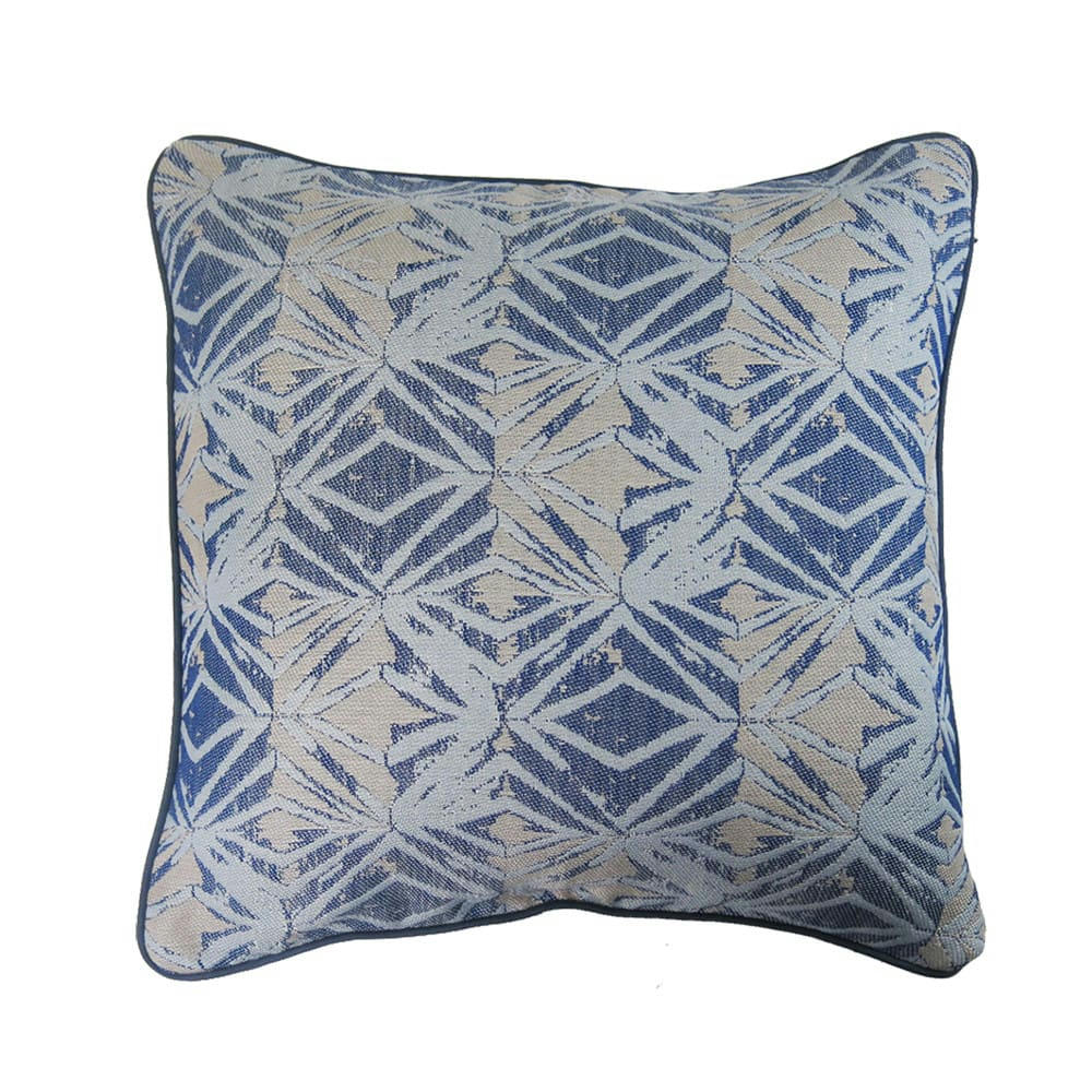 PRISMES BLUE - Housse de coussin  pur coton bleu 30x50