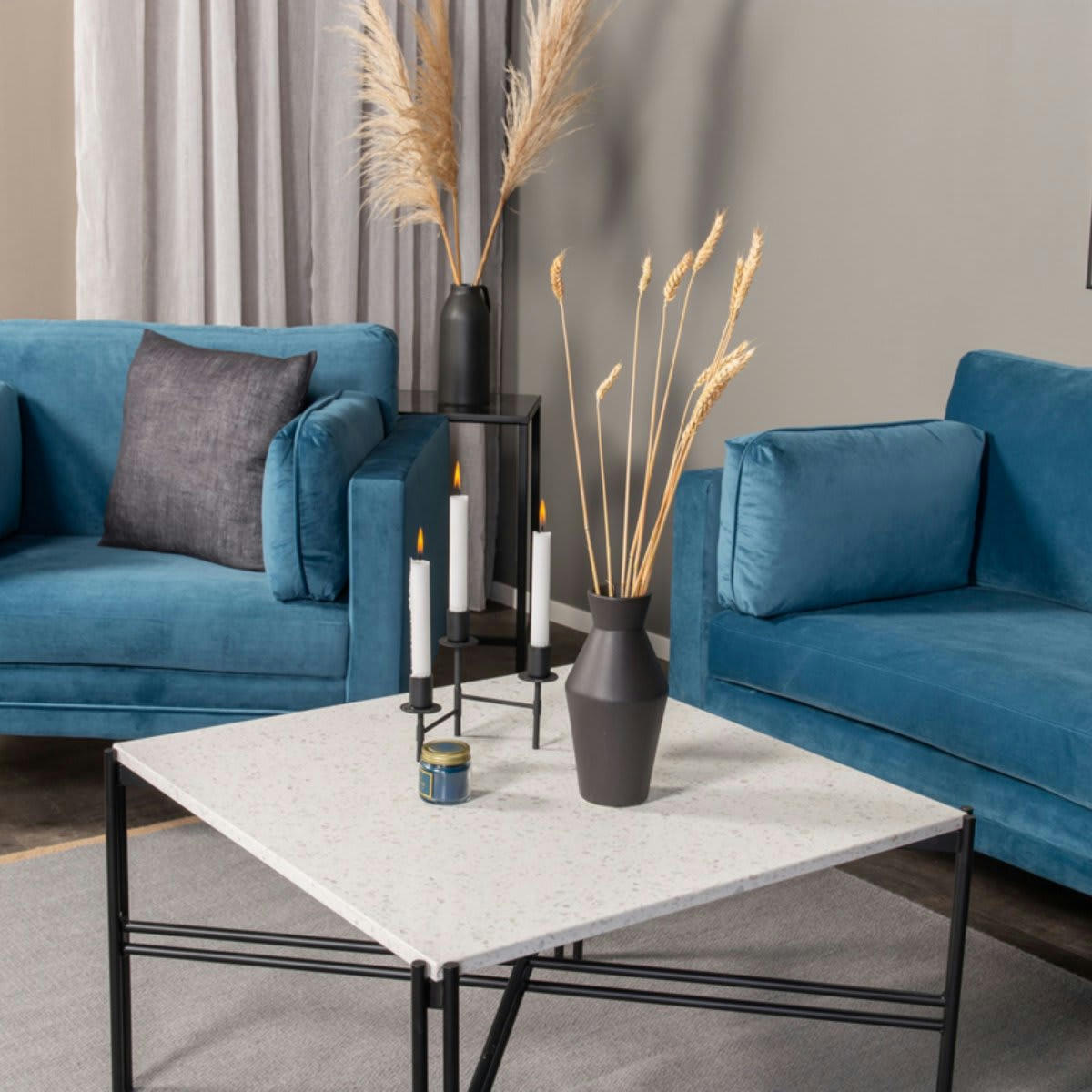 AISHA - Table basse avec plateau en terrazzo