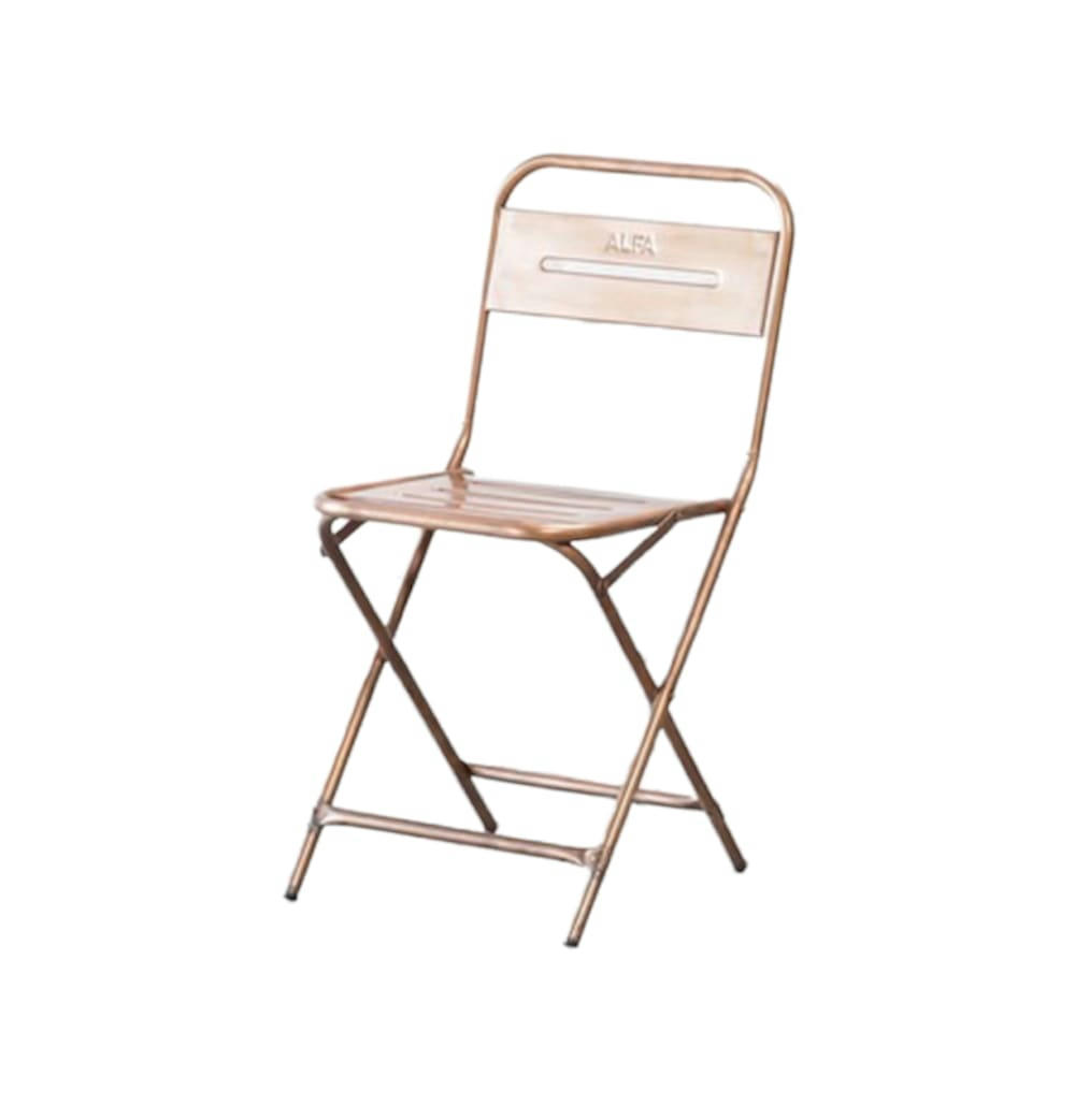 STEEL C - Chaise pliante en métal cuivré