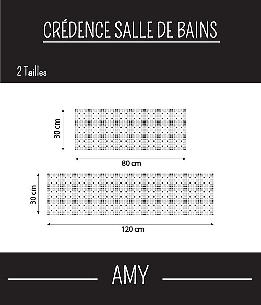 Crédence Adhésive Alu AMY 80 cm x 30 cm Ma Nouvelle Déco