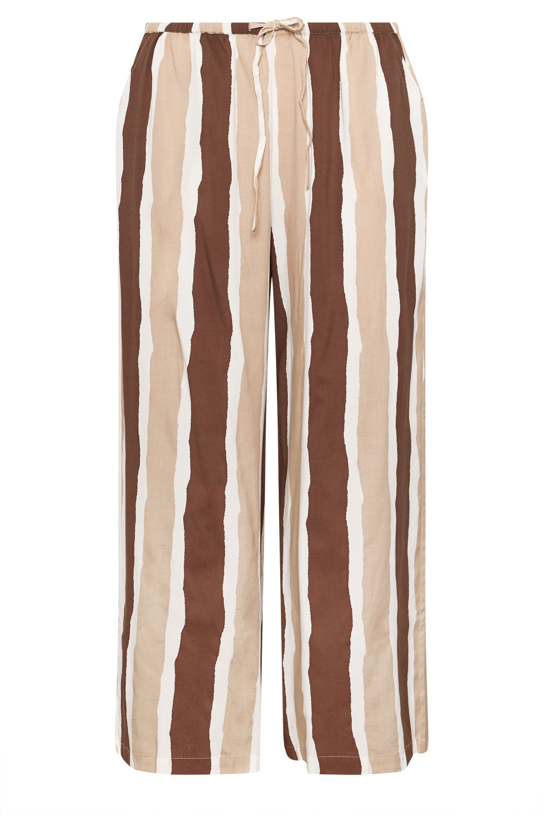 Yours Stripe Wide Leg Trousers