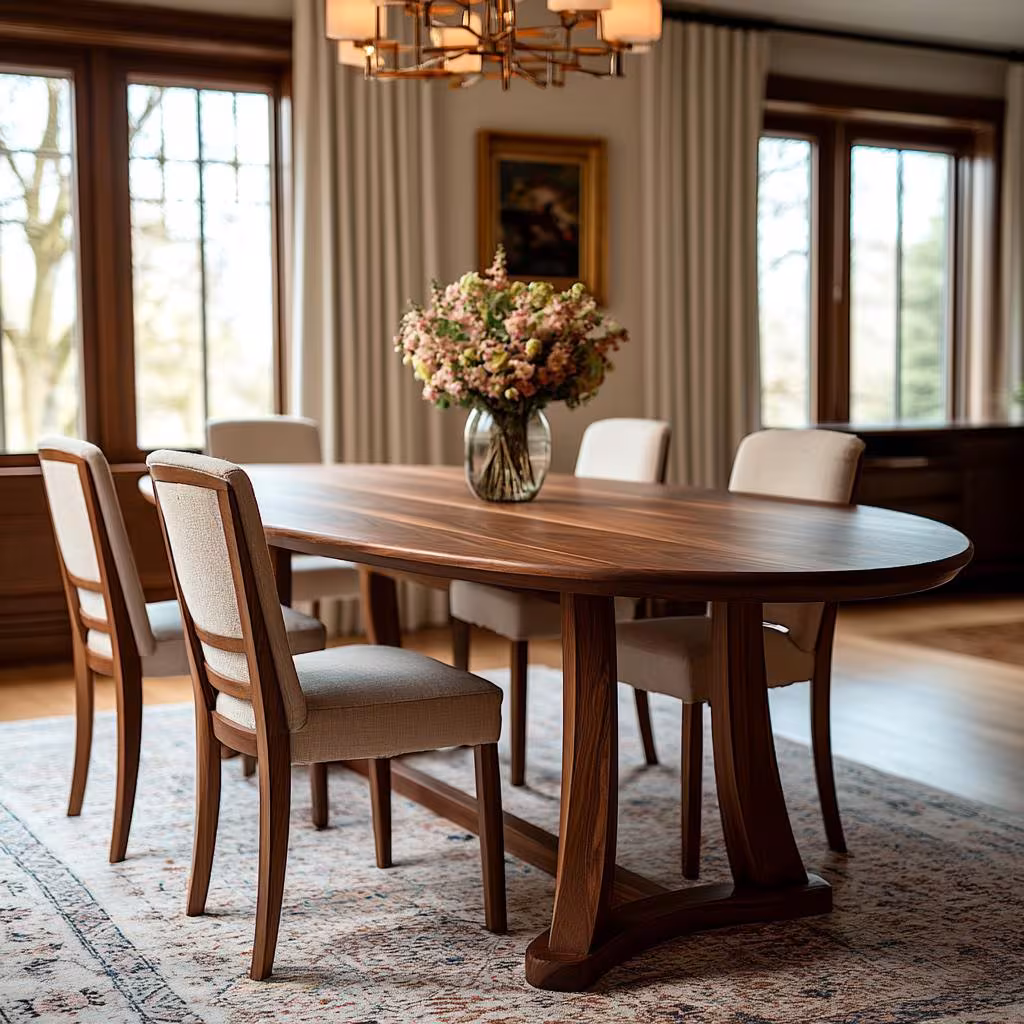 The Quinn Oval Dining Table: Heirloom Quality Solid Wood Table