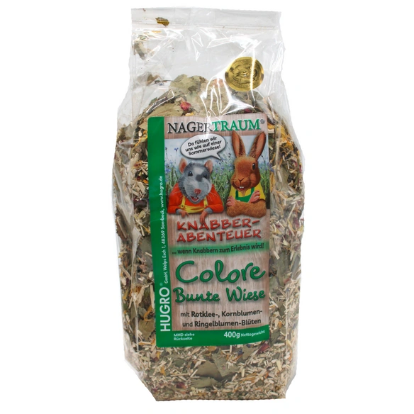 Nager-Knabberstreu »Colore«, 400 g, verschiedene Kräuter/Blüten