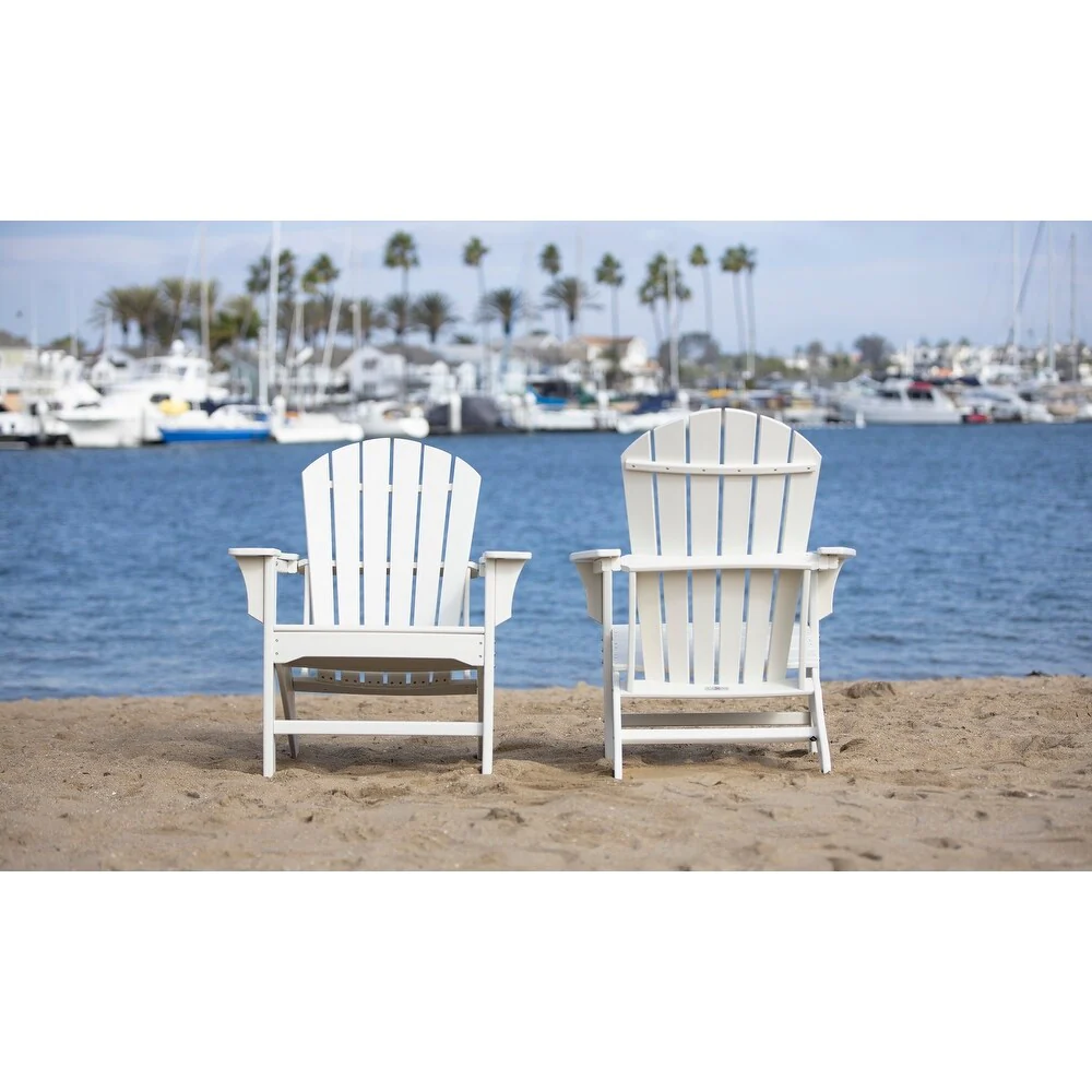 LuXeo Hampton Poly Outdoor Patio Adirondack Chair (Set of 2)