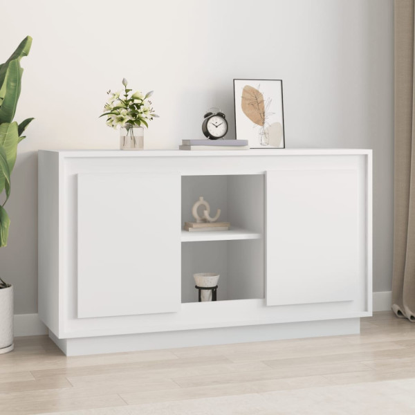 Szafka Regał Biała z Drzwiami 102x35x60 cm do Salonu Pokoju Sypialni