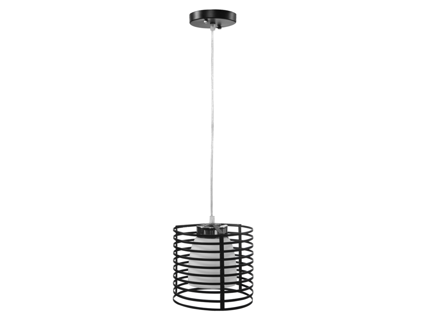 Lampa wisząca Lilu metalowa czarna