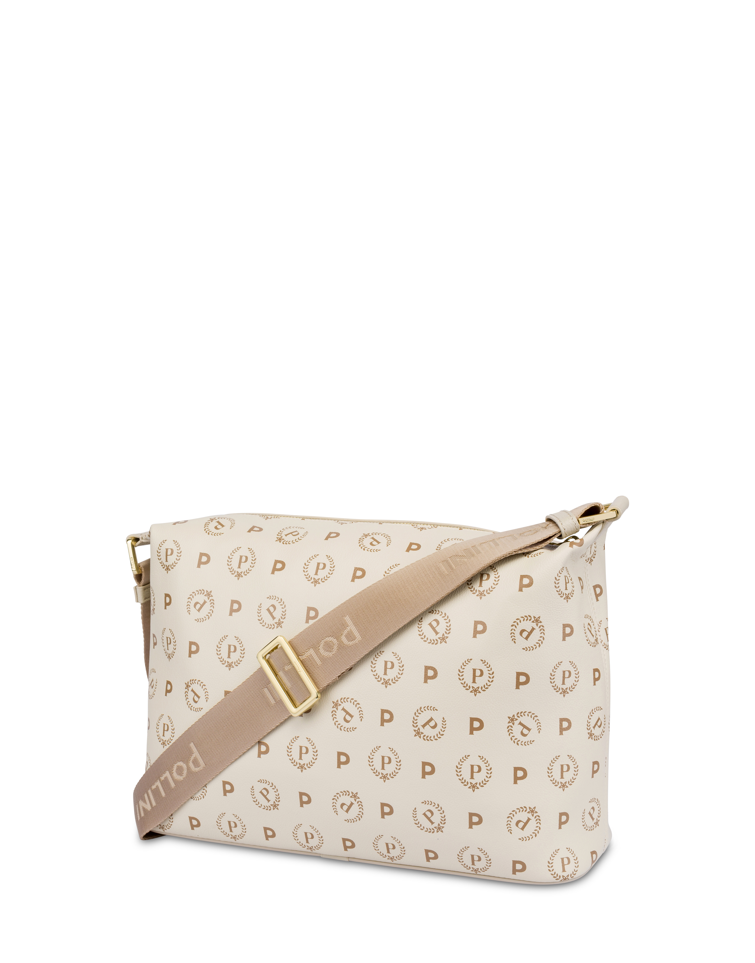 Hobo Bag In Heritage Logo Avorio/avorio