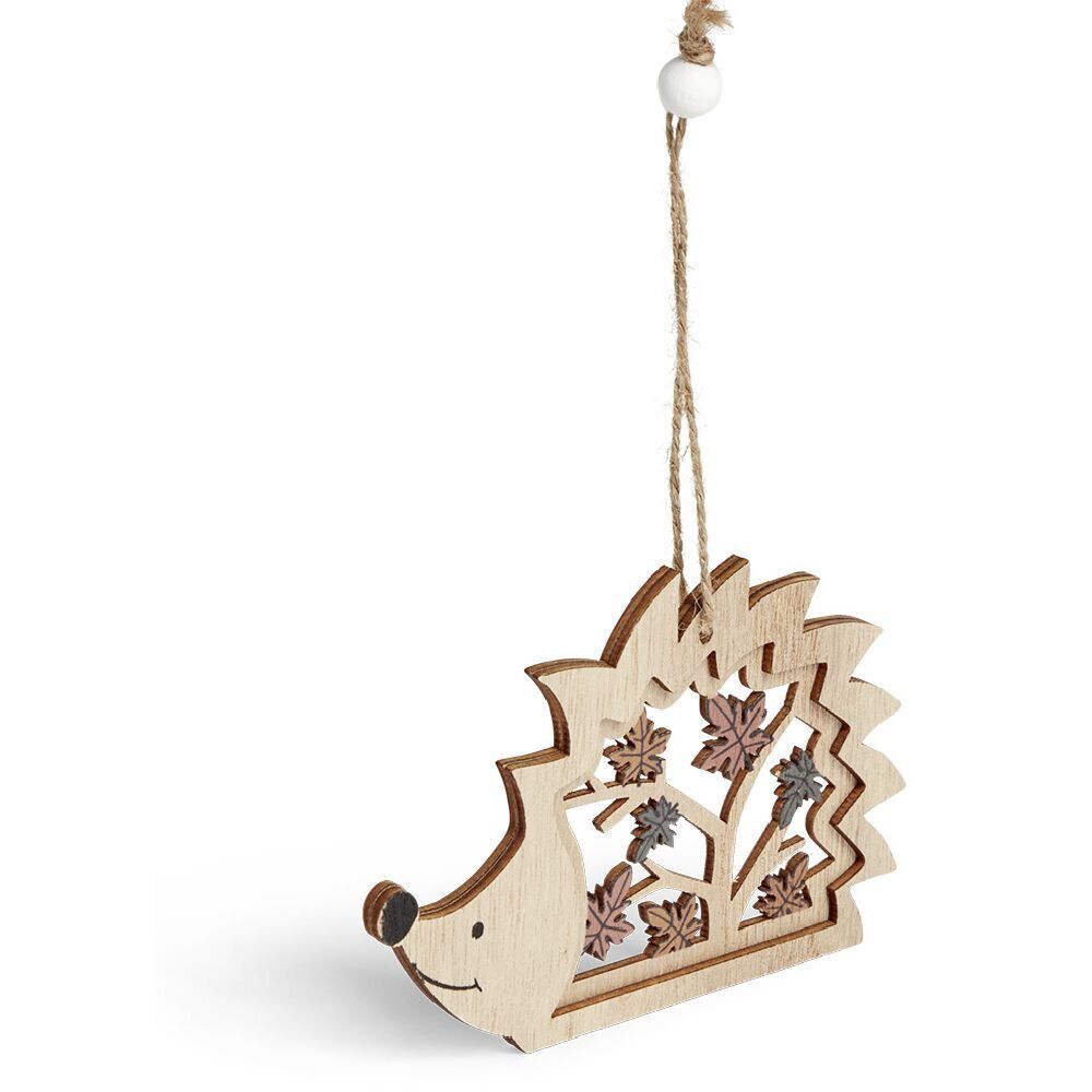 Suspension de No&euml;l forêt en bois ajouré H10cm - 4 modèles