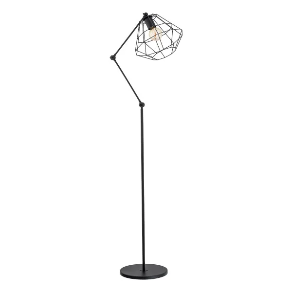 Lampa podłogowa czarna RAPTOR 1xE27x15W wym:140x25x25cm Alfa