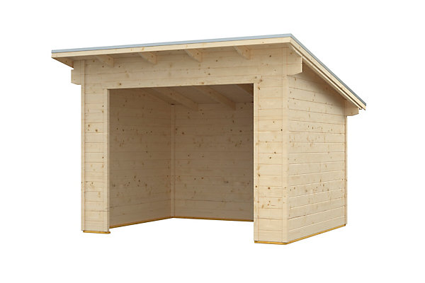 Abri de bûches SKAN HOLZ Ole 300x250cm, 28mm, non traité