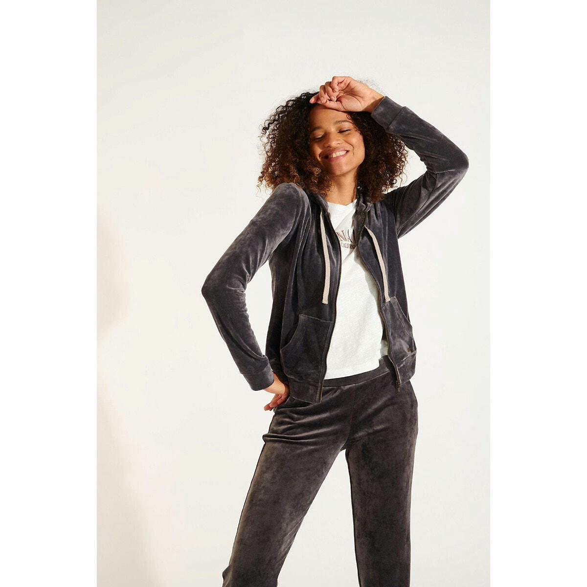 Veste zippée à capuche velours Fresco Sealake