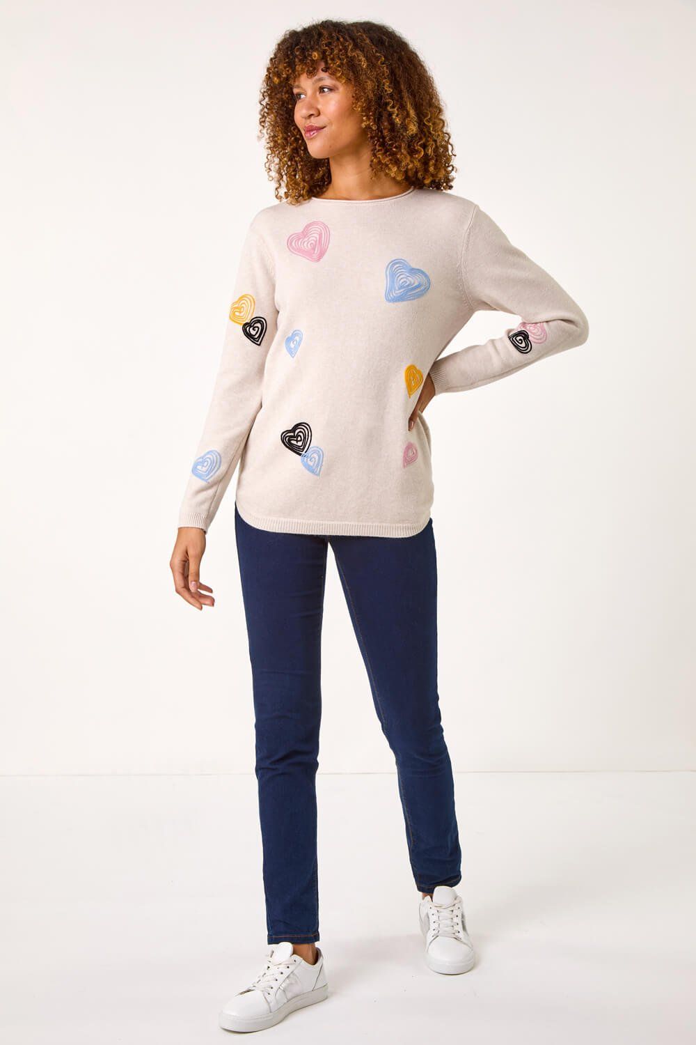 Roman Heart Stitch Crew Neck Jumper