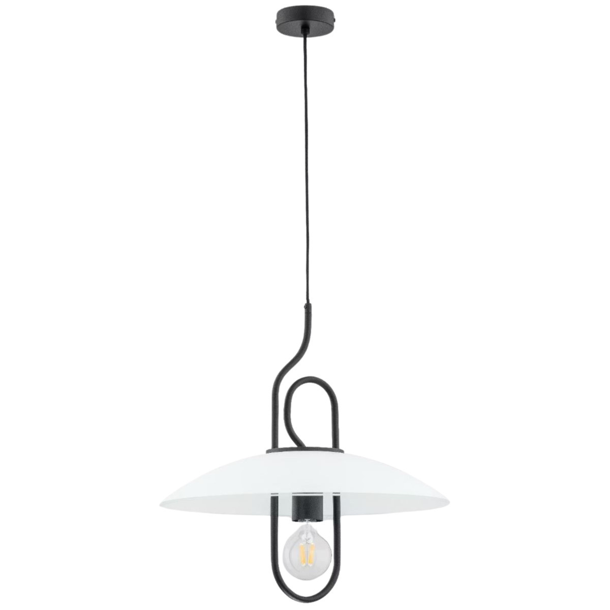Lampa wisząca CHEE czarno-biała 1xE27x60W wym:90x47x47cm IP20 Alfa