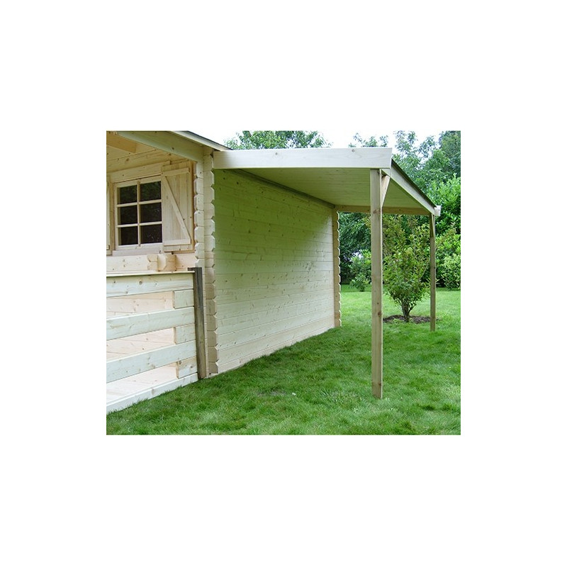 Abri bûches en bois 1,25 x 3 m SOLID