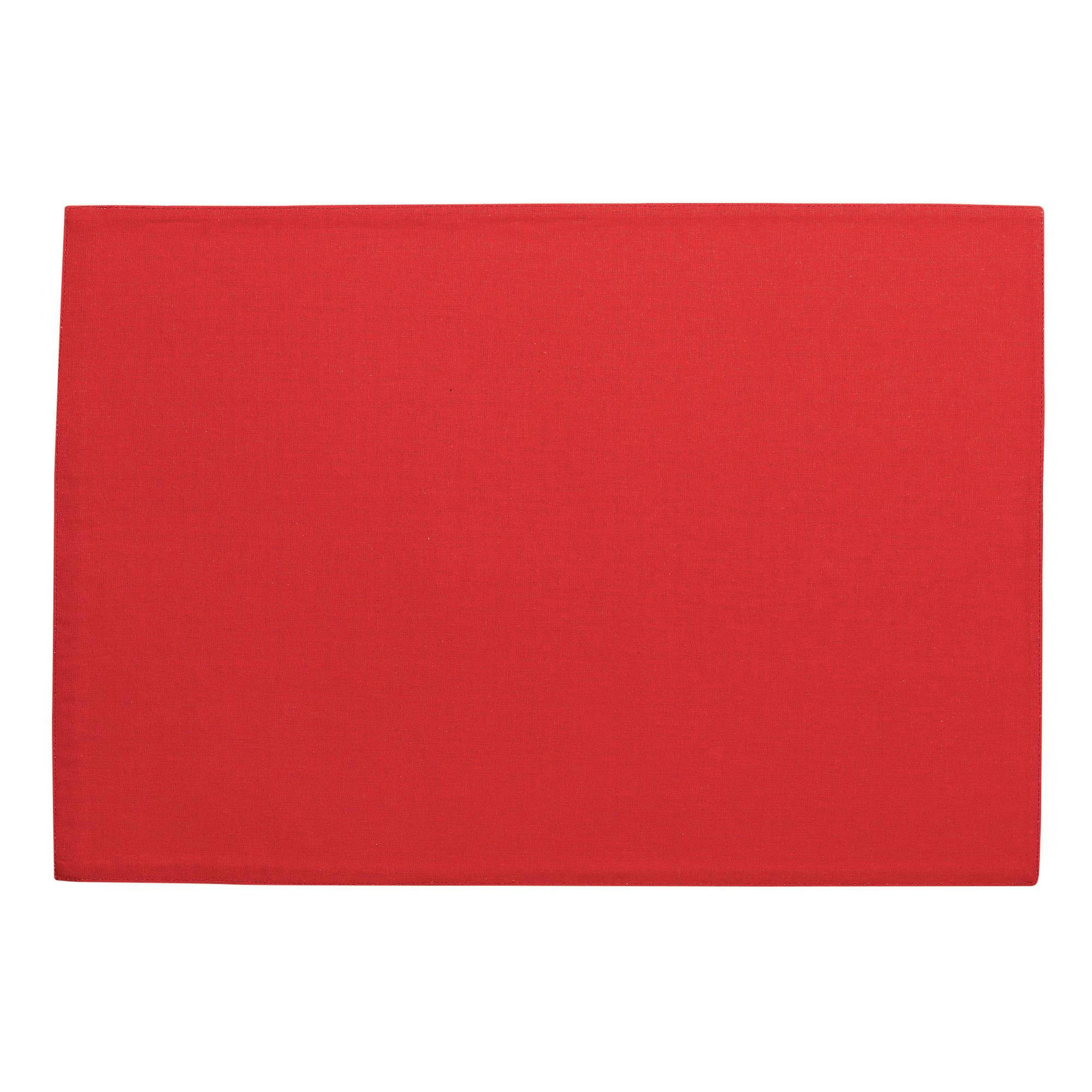 CALYPSE - Set de table  en coton rouge 33 x 48
