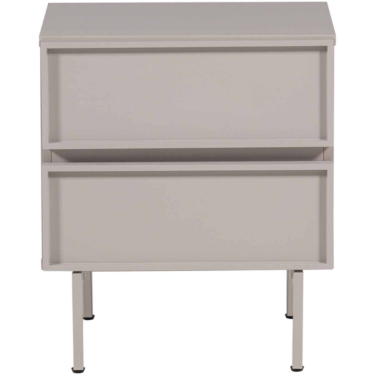 WOOOD nachtkastje 2 lades Tours - Melamine/MDF - Zand - 51x45x42