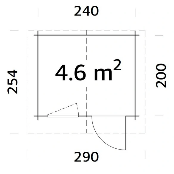 Blockbohlenhaus »Emma«, Holz, BxHxT: 290 x 222 x 200 cm (Außenmaße inkl. Dachüberstand)