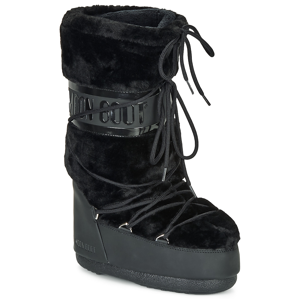 Moon Boot - MOON BOOT CLASSIC FAUX FUR - Black