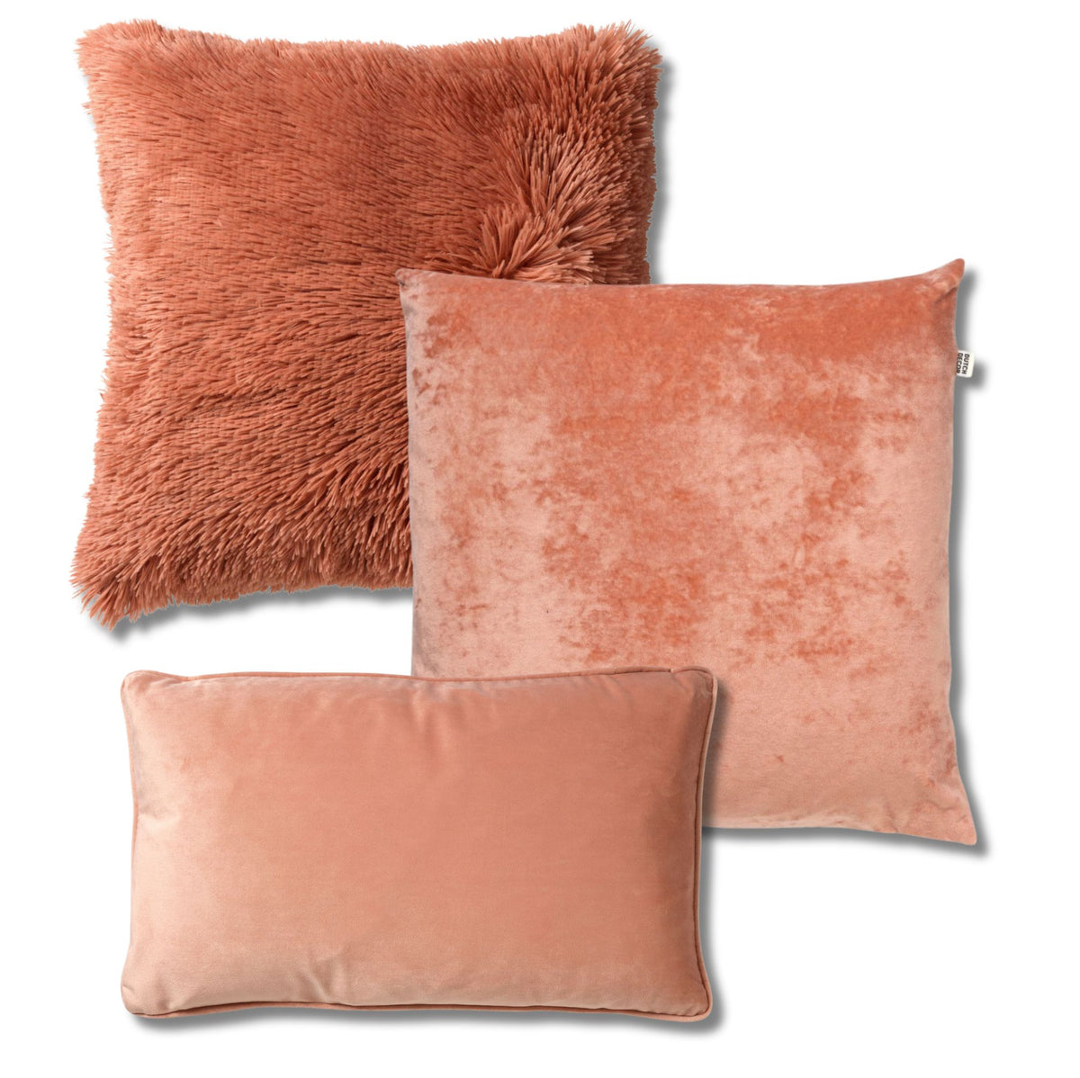 KUSSENSET - 3-delig - Sky - 45x45 cm, 30x50 cm - inclusief binnenkussens - roze