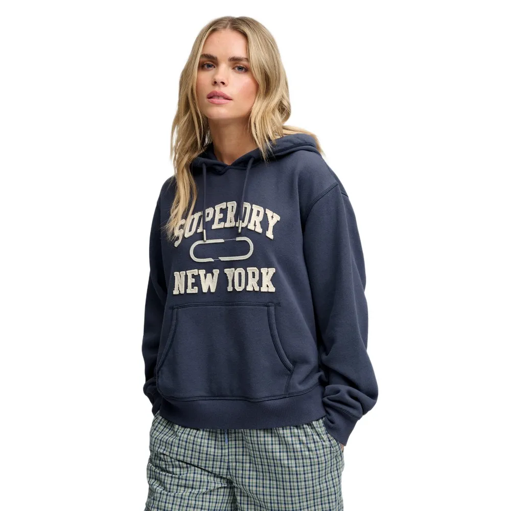 Superdry Athletic Essentials Applique Crop hoodie