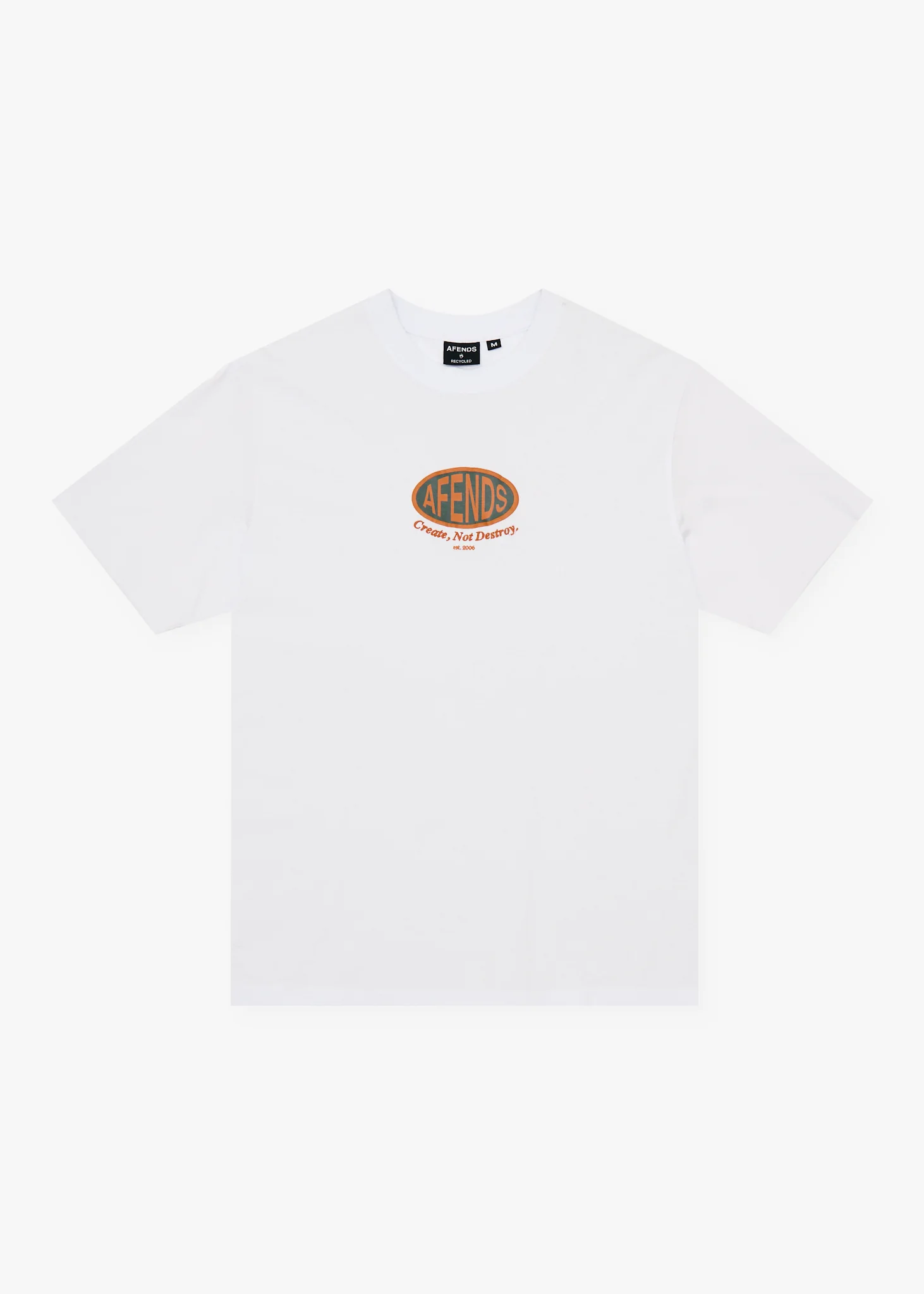AFENDS Mens Destroyed - Retro Tee - White
