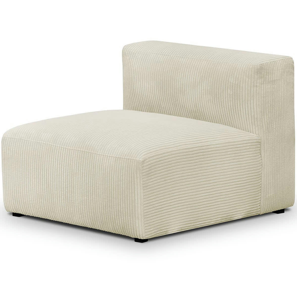 MODULO - Chauffeuse sans accoudoirs modulable en velours côtelé beige