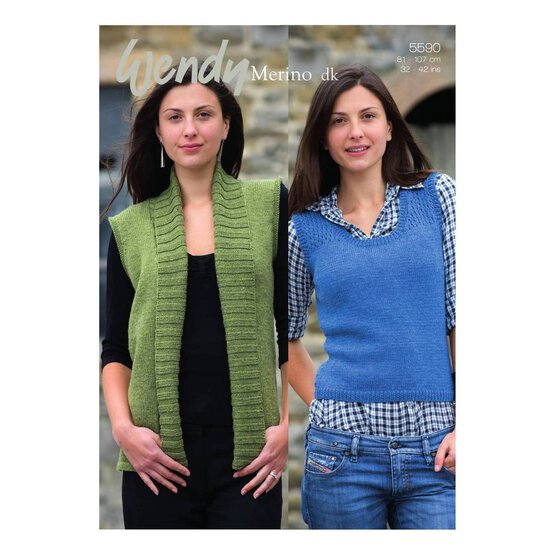 Wendy Merino DK Cardigan and Tank Top Digital Pattern 5590