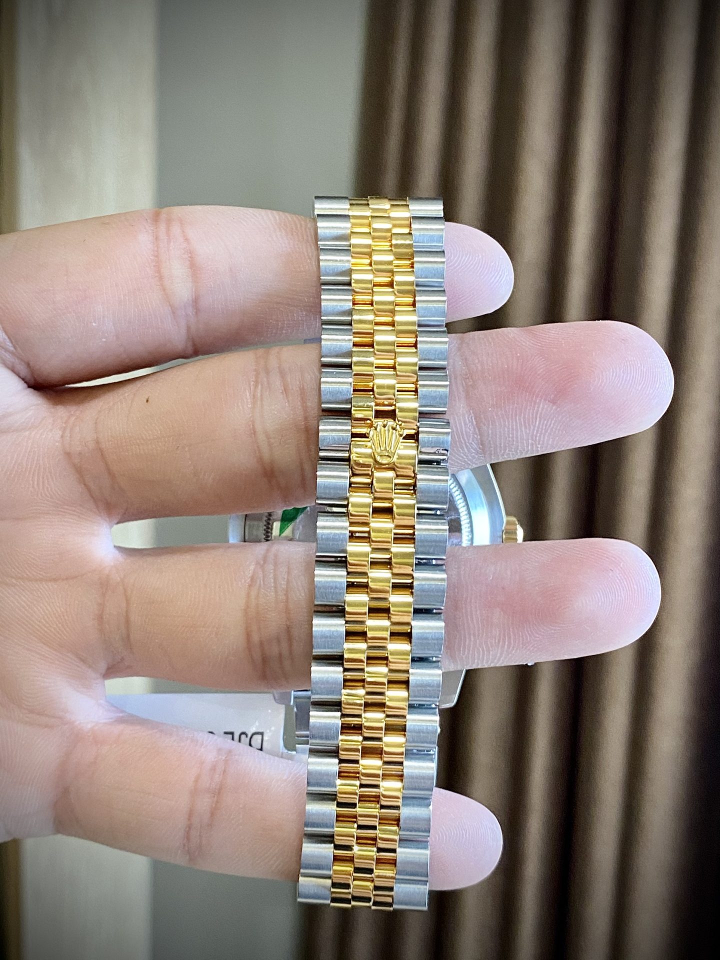 Rolex Day-Date SS/YG Plated Champagne Dial CZ Diamonds 40mm Jub Super Clone