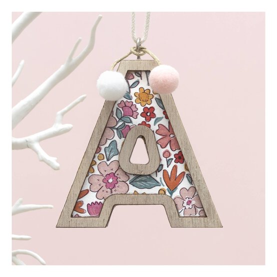 Hanging Wooden Letter A 7.5cm