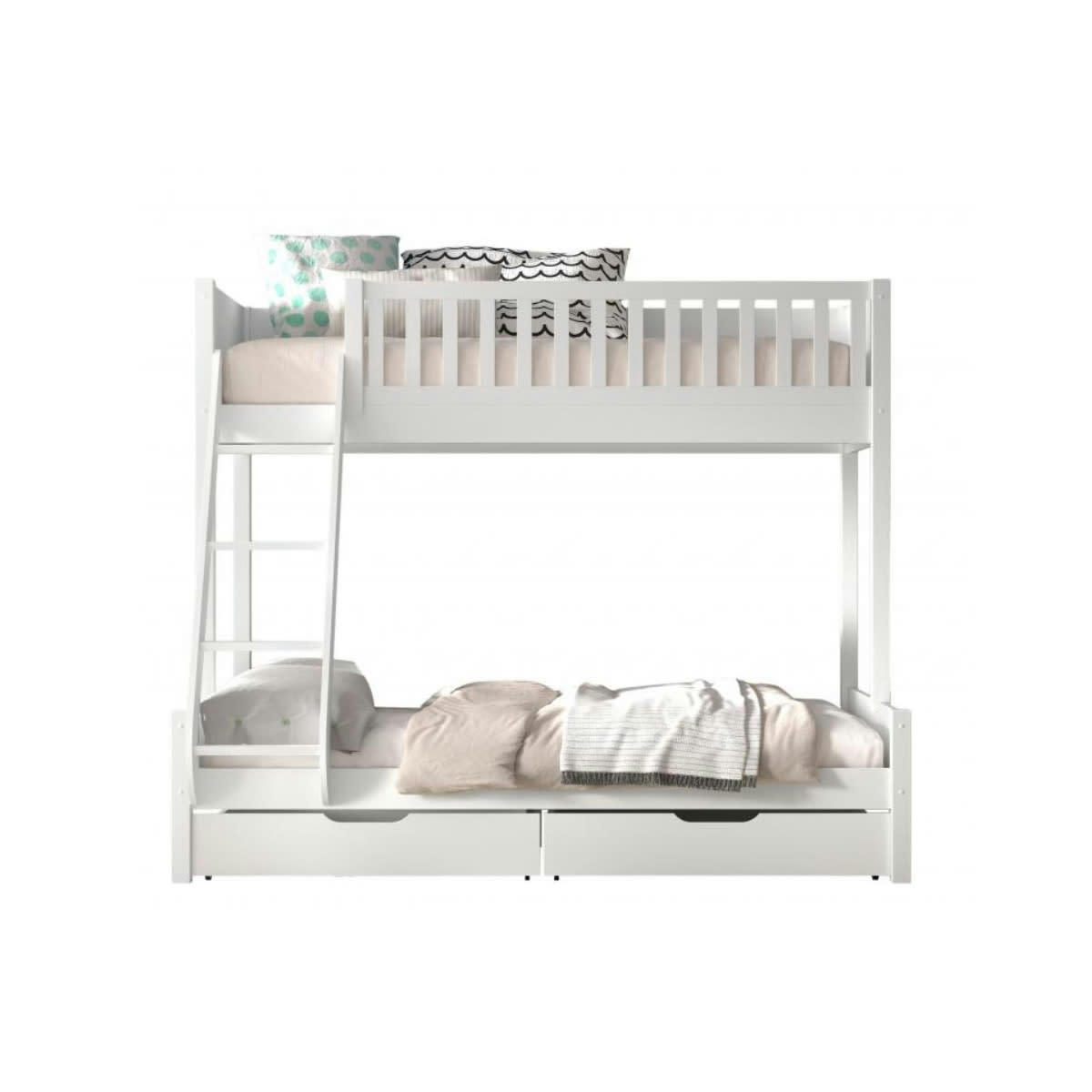 SCOTT - lits superposés familial et 2 tiroirs assortis