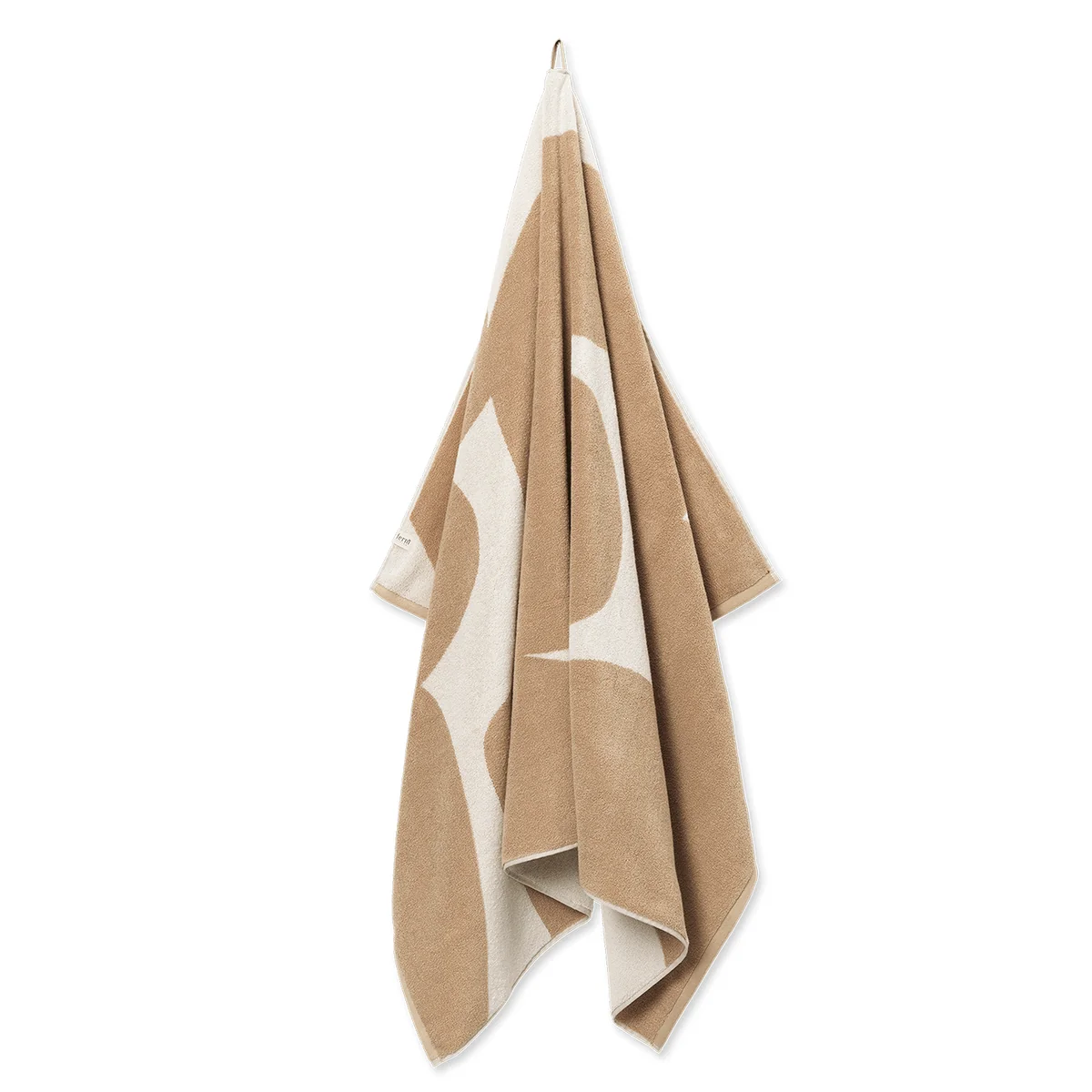 Ferm Living - Ebb Strandtuch 150 x 100 cm, sand / naturweiß