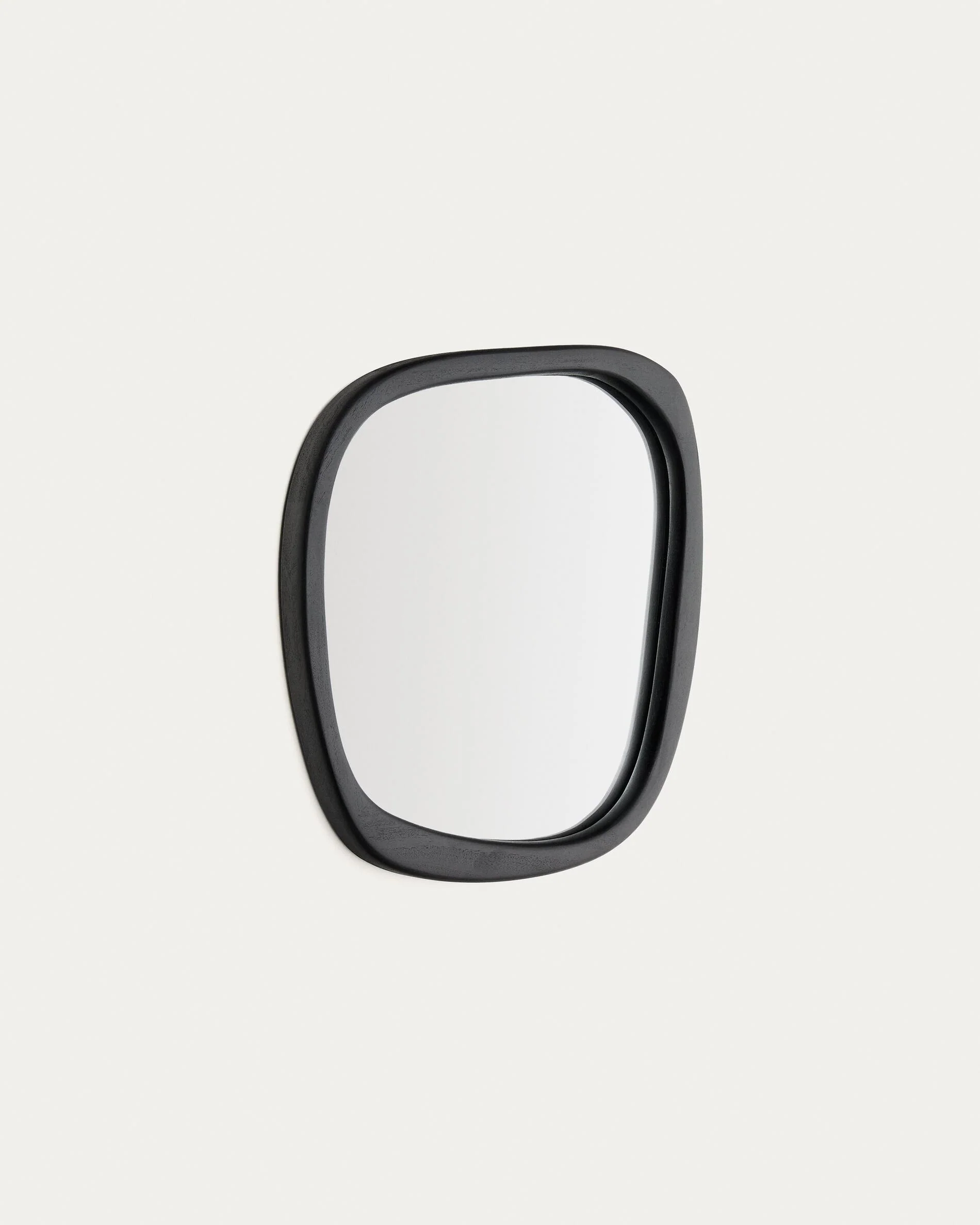 Alura black teak wood mirror 45,5 x 47 cm FSC 100%