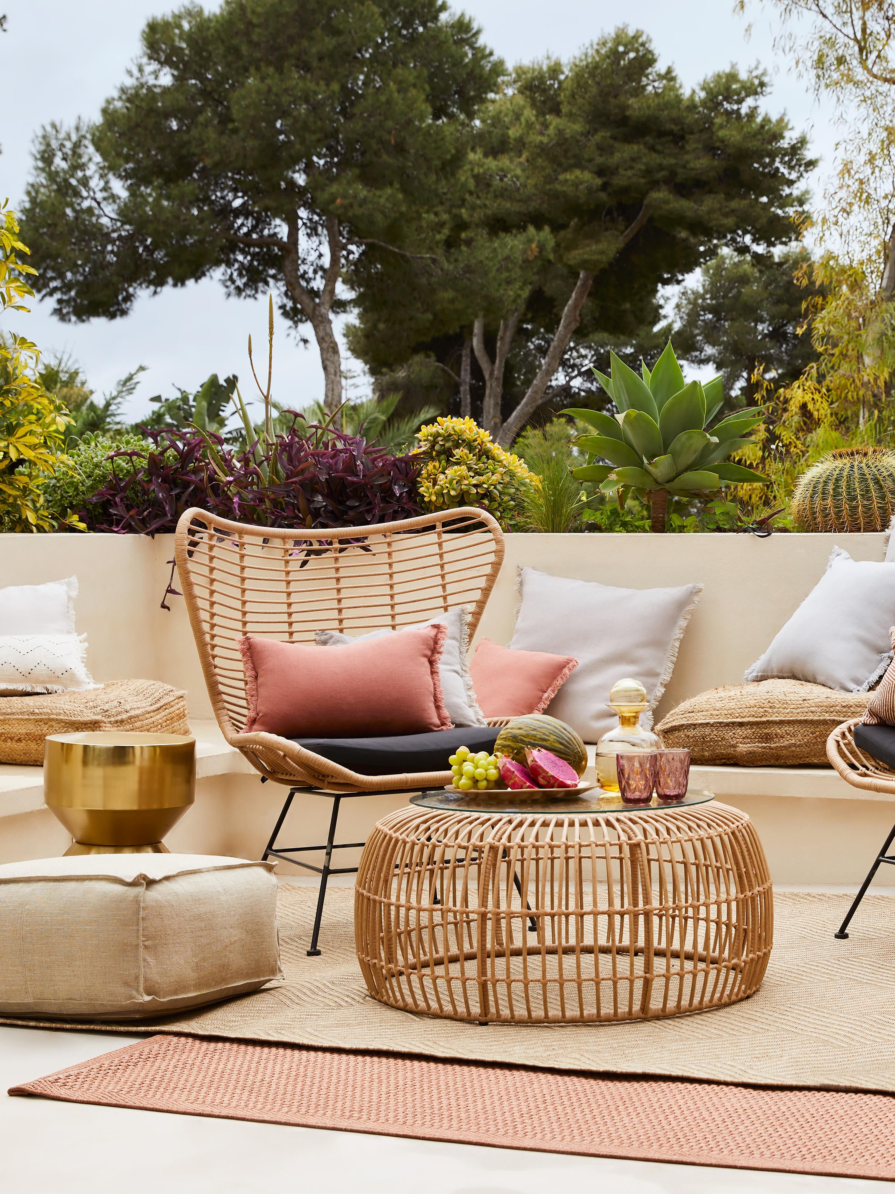 Runder Couchtisch Costa mit Glasplatte