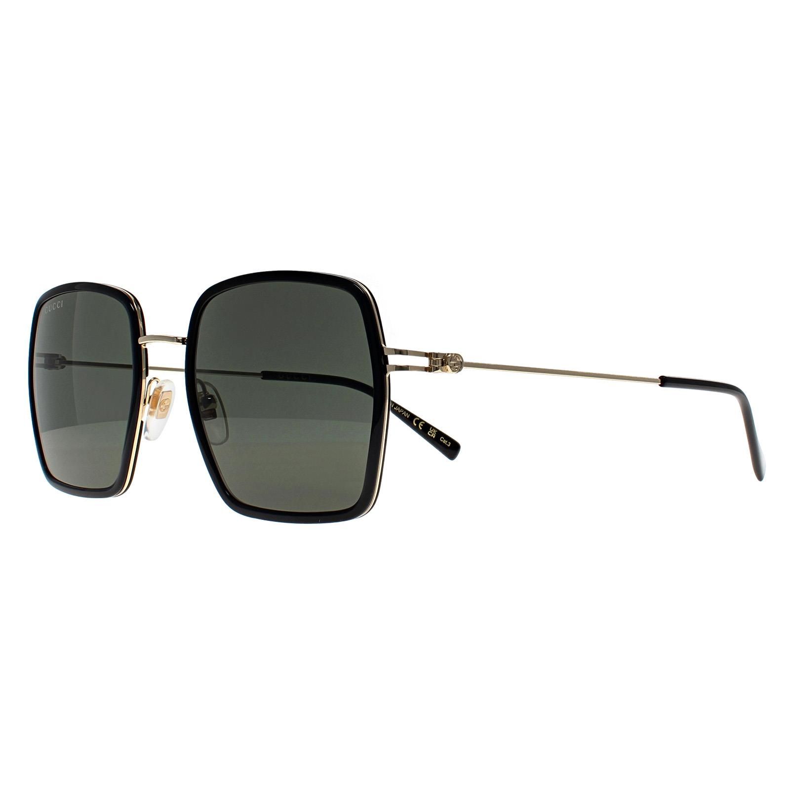 Gucci Square Black Gold Grey GG1848S