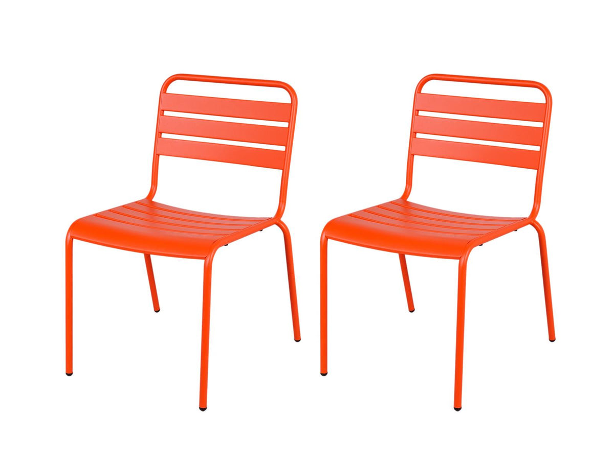 MaximaVida metalen tuinstoel Max oranje - doos per 2 stuks