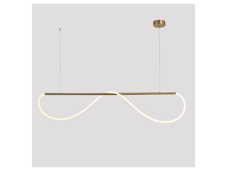 Lampa wisząca Meleca LED 160 cm metalowa złota