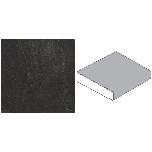 Arbeitsplatte, Dekor Bronzit Schwarz, Stärke: 39 mm