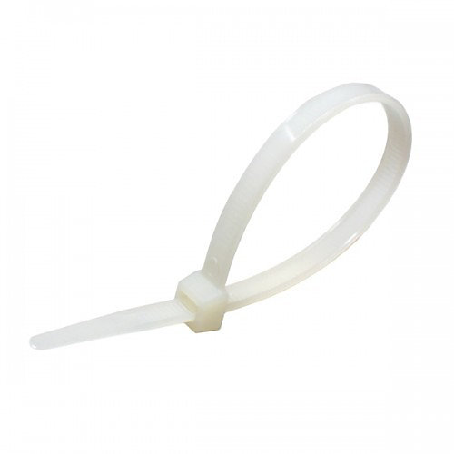 Colliers de fixation en nylon. Blancs. 3,6x200 - 100pces