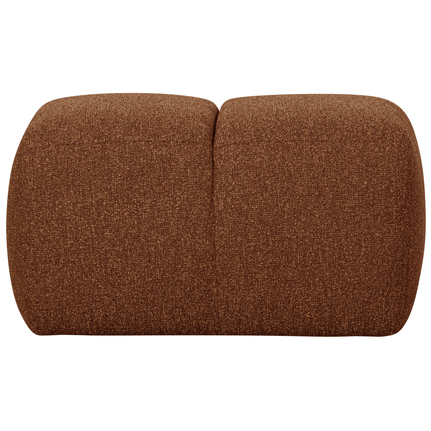 WOOOD poef Mojo - Bouclé - Roest Bruin Melange - 80x60x45