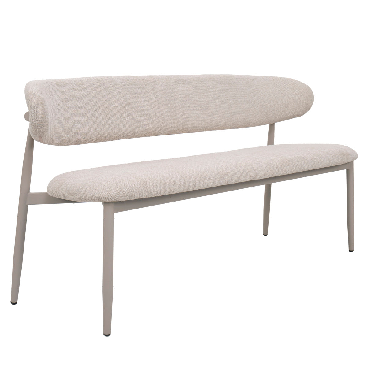 Giga Meubel Eetkamerbank Alexia - Beige/Beige - 160x55x77cm