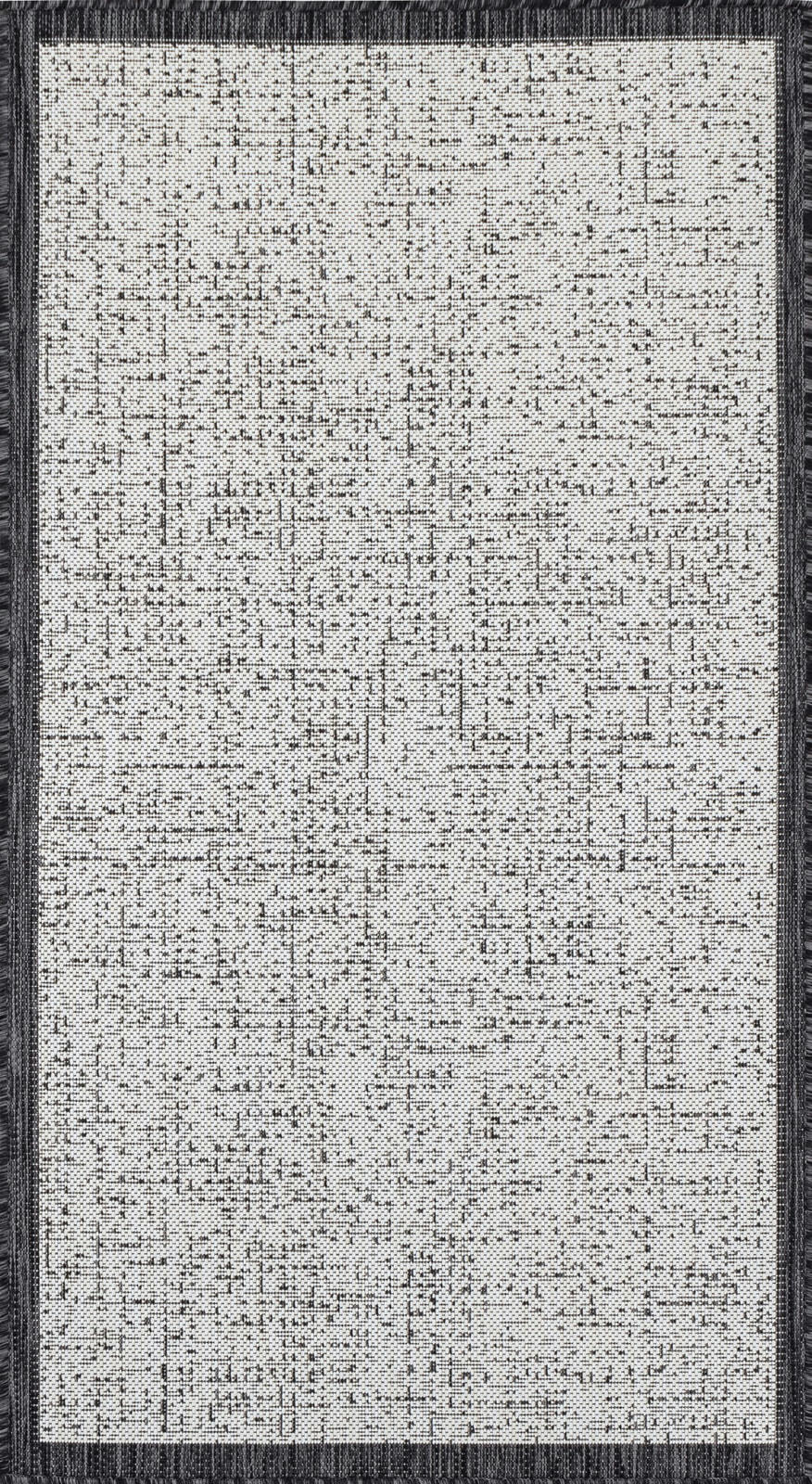 JODY - Tapis d'Extérieur/Intérieur Ivoire/Anthracite 80x150