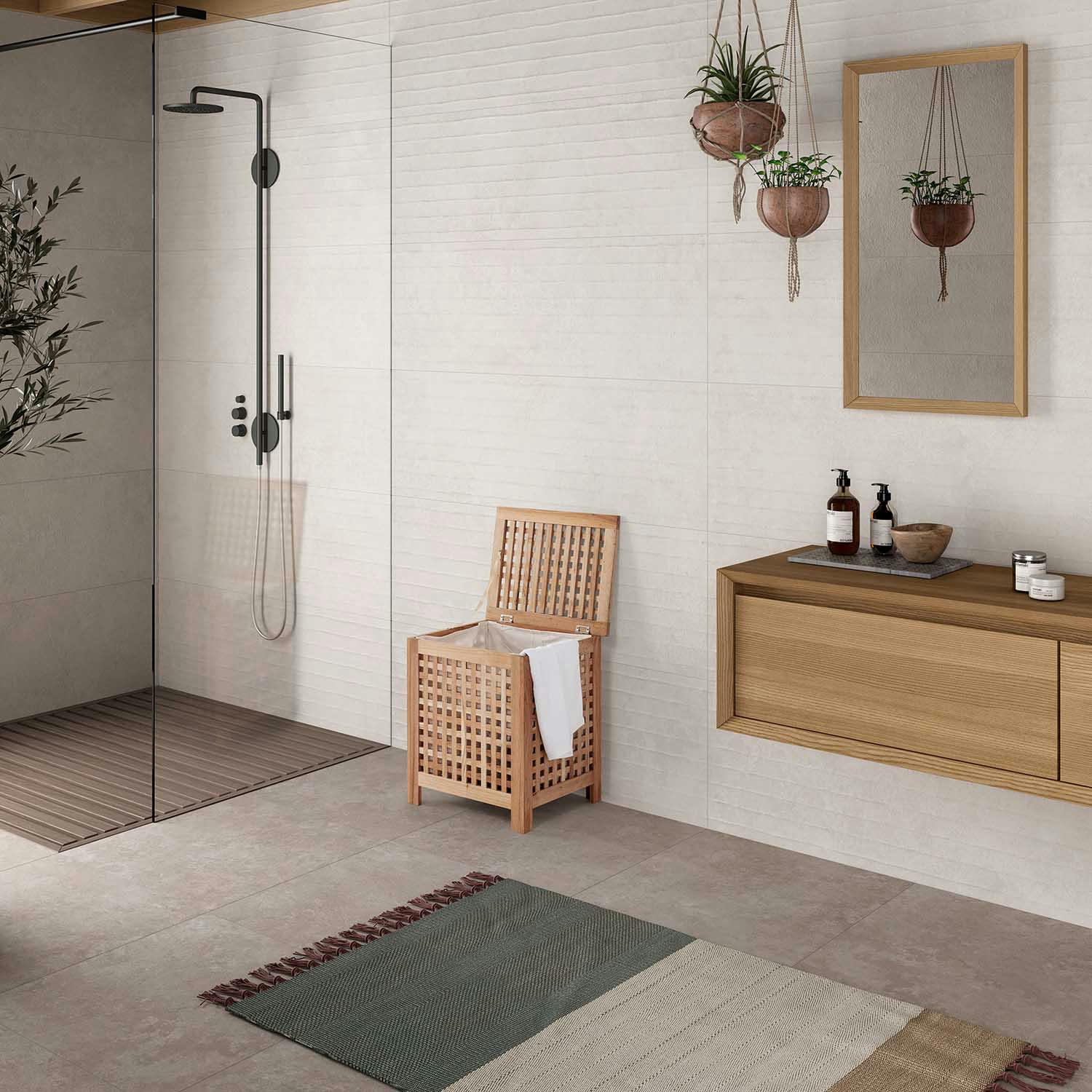 BATAM - Panier à linge avec couvercle