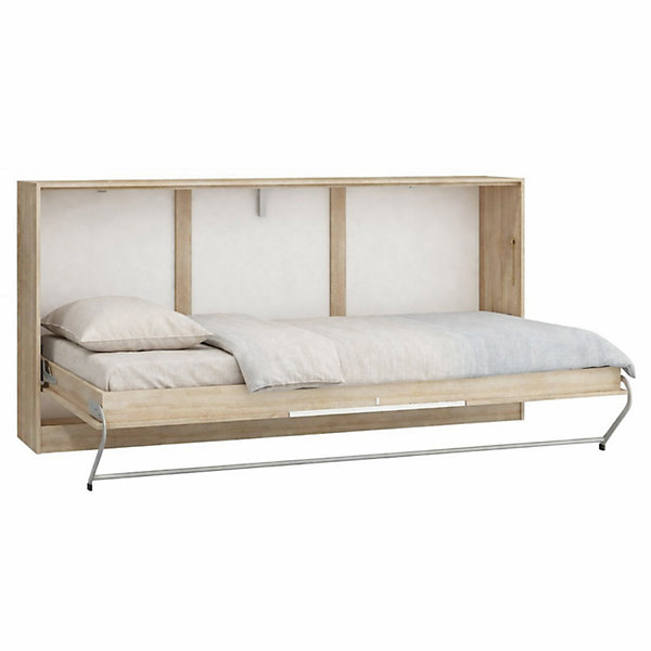 Armoire Lit escamotable Horizontal 90x200 cm Sonoma bleu Lit Mural Roddy
