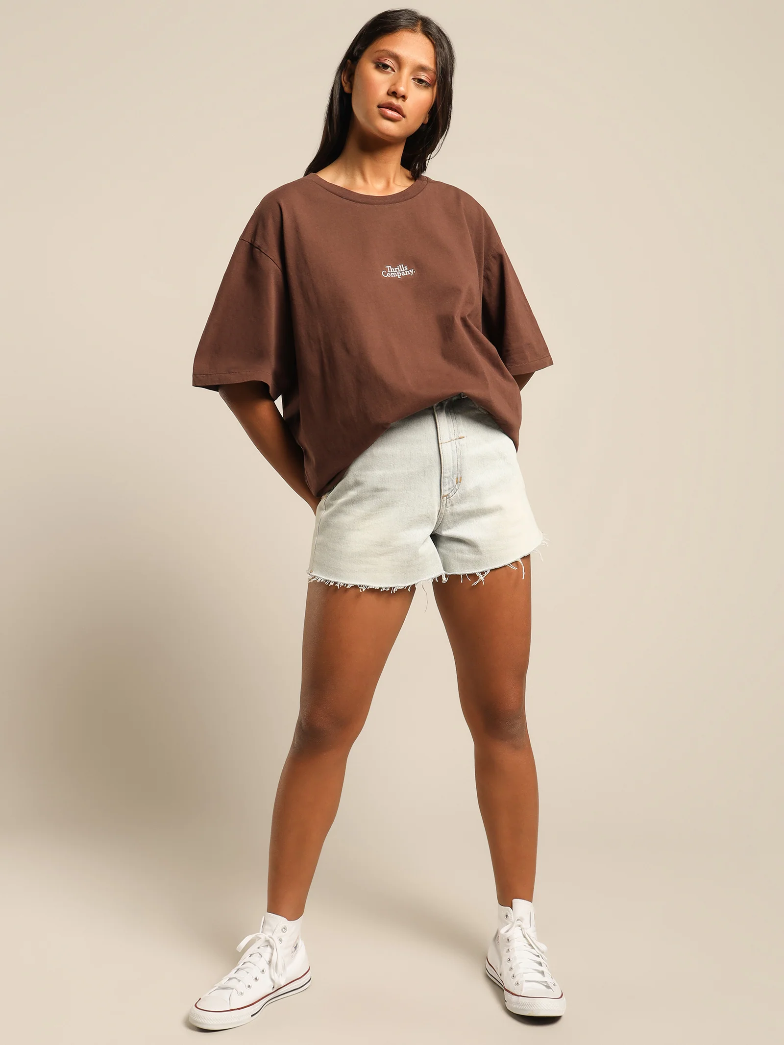 Contrasting Stack Retro T-Shirt