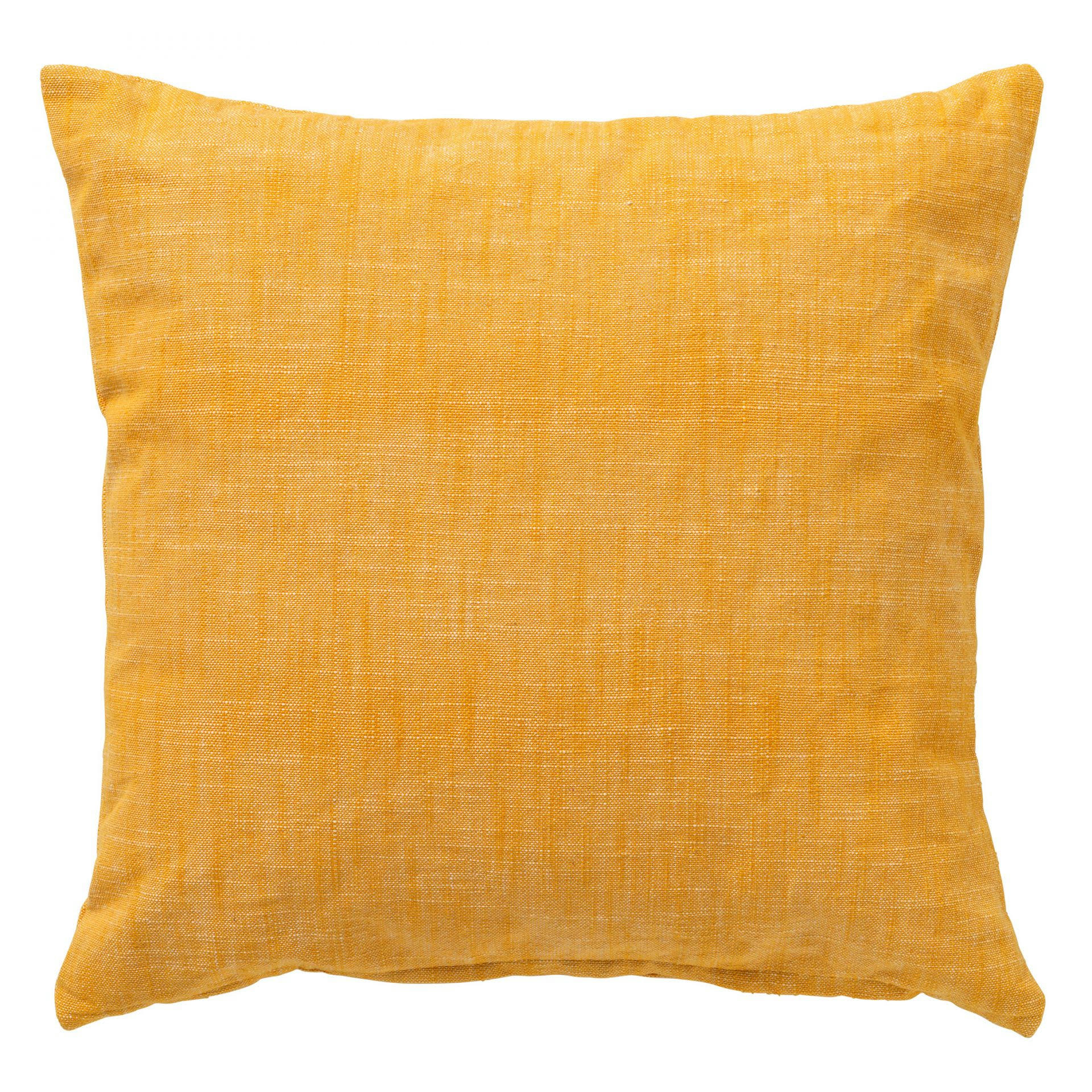 - Housse de coussin jaune en coton-45x45 cm uni
