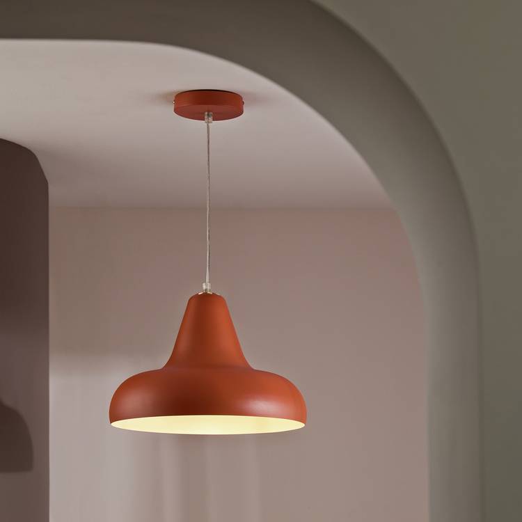 Habitat Aerial Metal Pendant Light - Burnt Orange