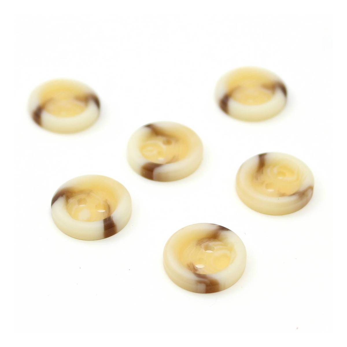 Hemline Assorted Basic Knitwear Button 6 Pack